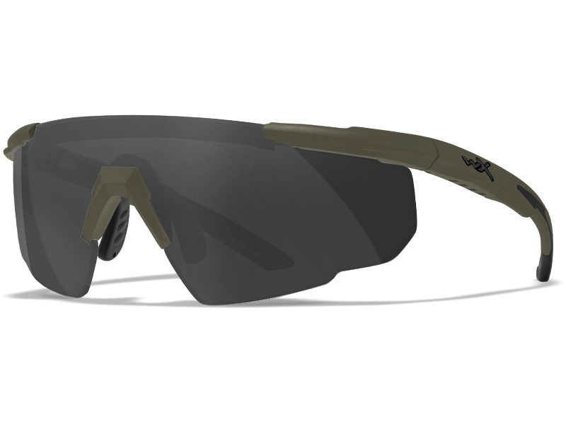 Saber Advanced 3 Lenses (SMOKE GREY+CLEAR+Light RUST) with od green frame